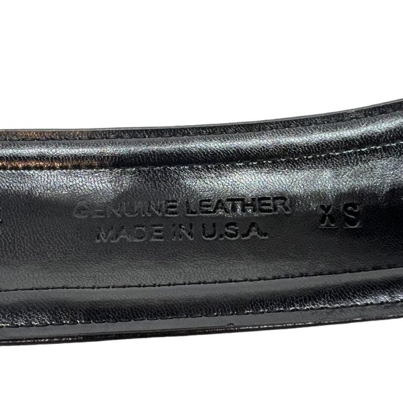 Per Se Brown Leather Belt Brass Buckle 516395 "XS" Vintage 90's - Picture 6 of 14